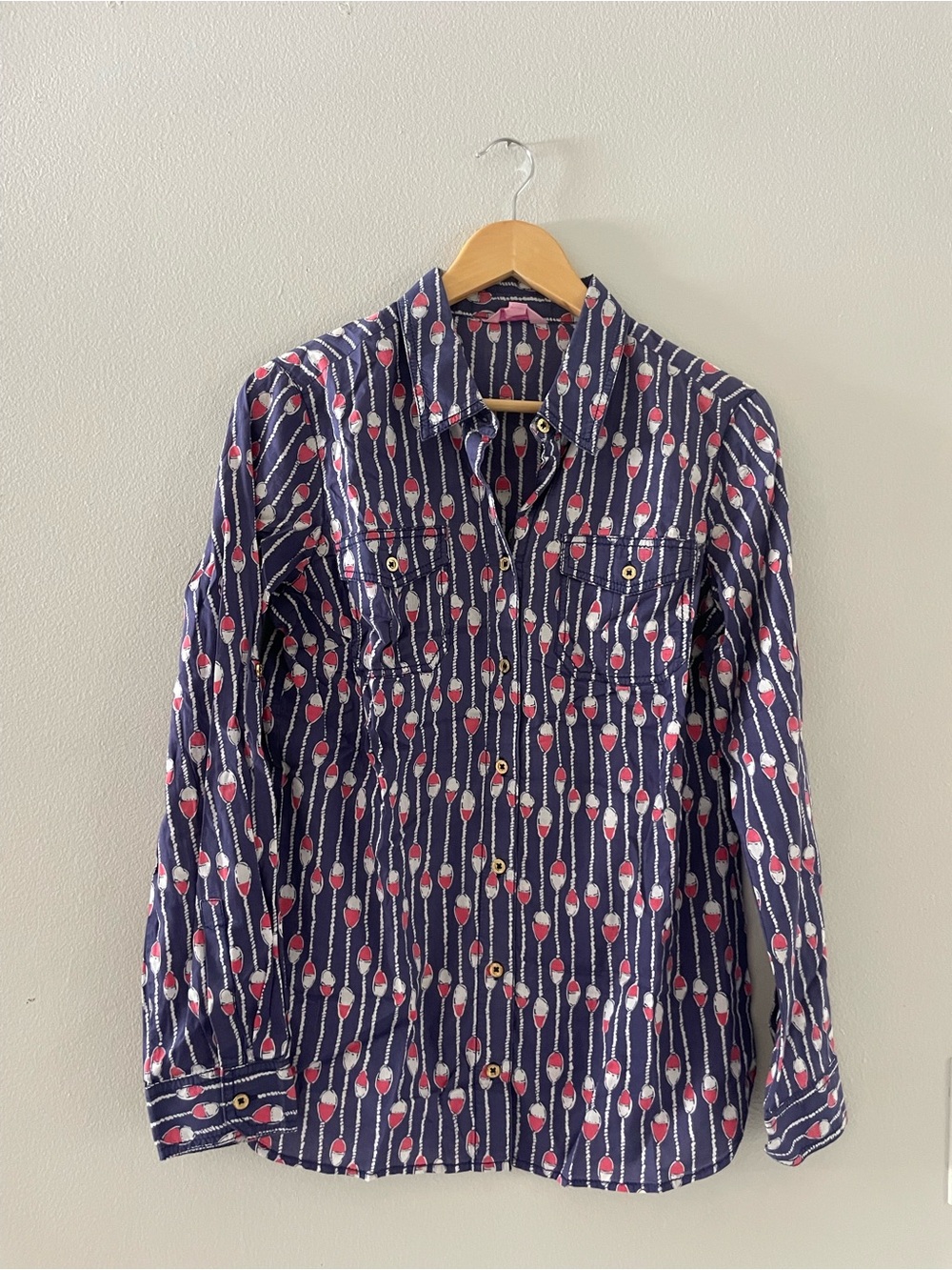 Lilly Pulitzer Red White & Blue Button Down Shirt